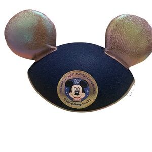 Disney Magical Celebration Mickey Ears - Navy Blue and Gold 50th Anniversary